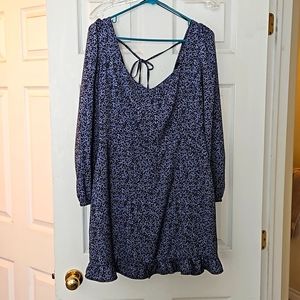 Dynamite dress szL blue low back mini ruffled